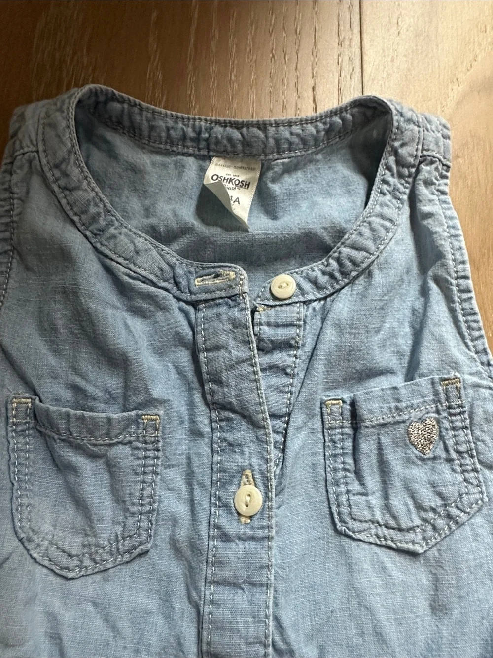 OshKosh B'gosh Light Blue Denim Tiered Dress
